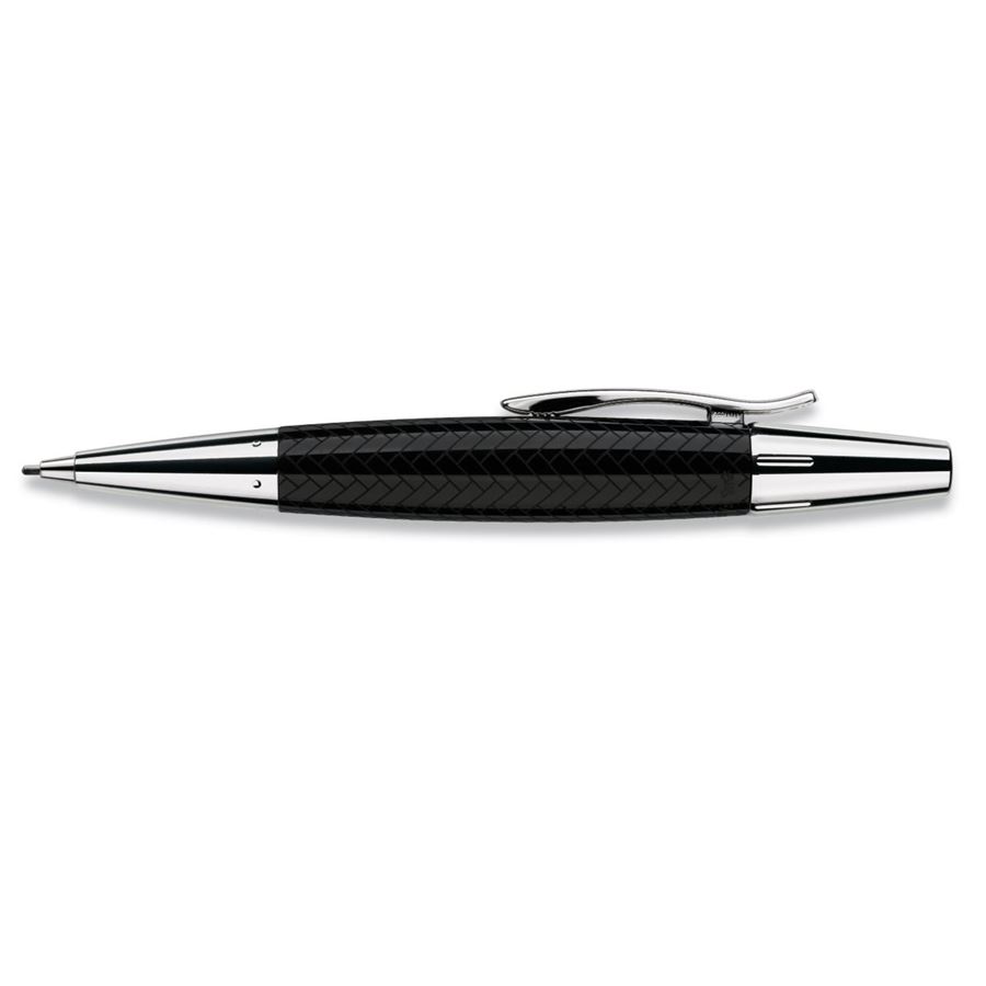 Faber-Castell - Portaminas e-motion resina trenzado negra