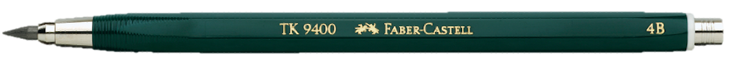 picture of a green clutch pen by Faber-Castell with gold writing on it 