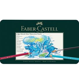 Faber-Castell - Estuche de metal con 120 lápices acuarelables Albrecht Dürer