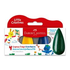 Faber-Castell - Crayones trompo ergonómicos estuche x4