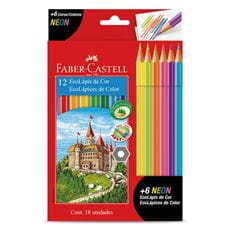Faber-Castell - 12 EcoLápices de colores básicos + 6 neón