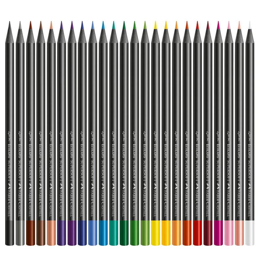 Faber-Castell - 24 EcoLápices de color SuperSoft