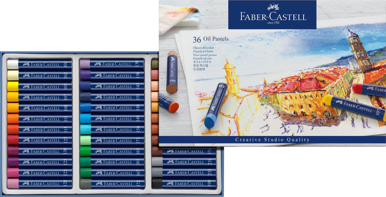 Faber-Castell - Estuche con 36 pasteles grasos