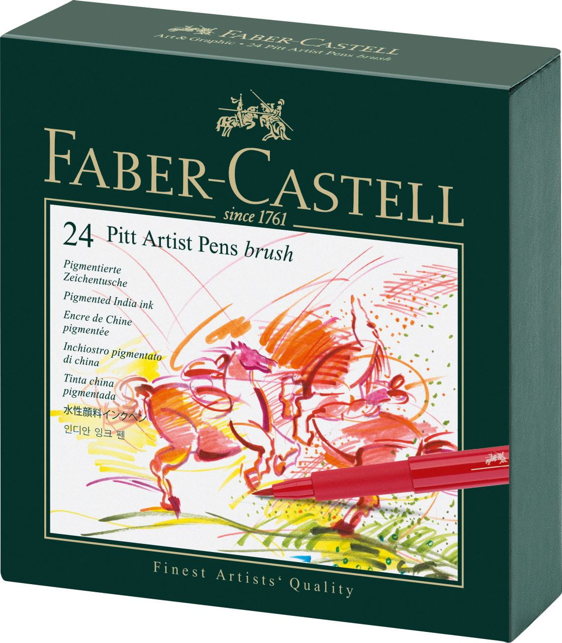 Faber-Castell - Estuche con 24 rotuladores Pitt Artist Pen