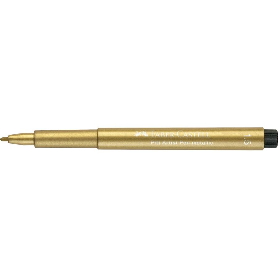 Faber-Castell - Rotulador Pitt Artist Pen Metallic 1,5 oro