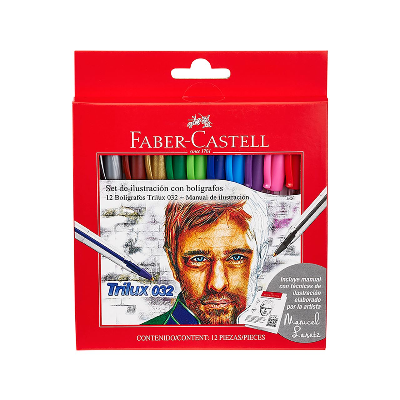 Faber-Castell - Set de ilustración + 12 bolígrafos Trilux